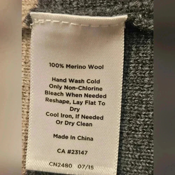 Talbots Womens Plus Gray Beige Wool Open Front Cardigan Size 1X EUC - Picture 12 of 12